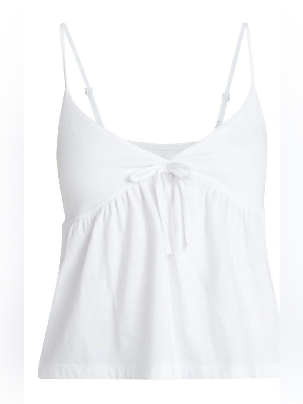 NWT No Boundaries White Babydoll Cami Tank Top Adjustable Straps Peplum Medium
